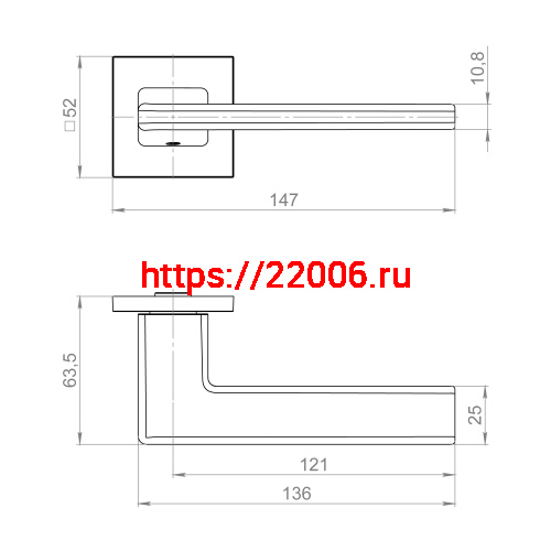 Ручка Fuaro (Фуаро) раздельная K.ZL52.HORIZON SSC-16 сатинированный хром фото 3 Ручка Fuaro (Фуаро) раздельная K.ZL52.HORIZON SSC-16 сатинированный хром фото 3