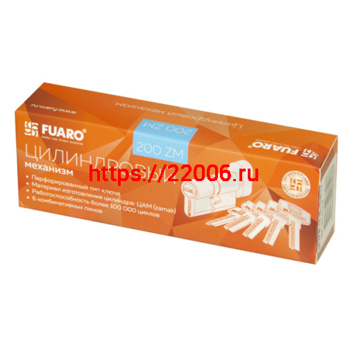 Цилиндровый Fuaro (Фуаро) механизм (200 ZM/120) 2000ZMKnob120(55+10+55) CP хром 5Key с вертушкой фото 2