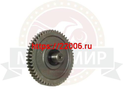 Шестерня редуктора GY6-50, 139QMB ведущая (блок шестерня) D-69мм, h-56,5мм, d-12 косой зуб 52з (15з) фото 2 Шестерня редуктора GY6-50, 139QMB ведущая (блок шестерня) D-69мм, h-56,5мм, d-12 косой зуб 52з (15з) фото 2