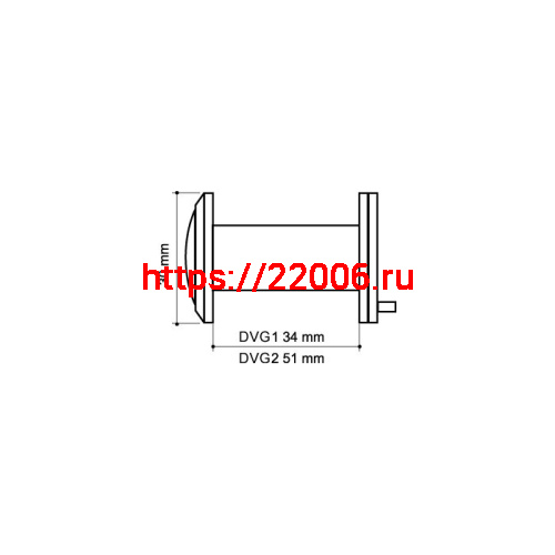 Глазок Armadillo (Армадилло) дверной, оптика стекло DV-PRO 2/85-55/BR (DVG2) CP хром фото 3