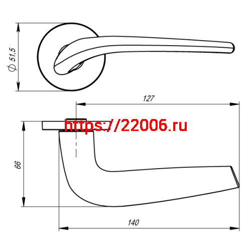 Ручка Armadillo (Армадилло) раздельная TWIN URS/HD BL-26 Черный фото 4