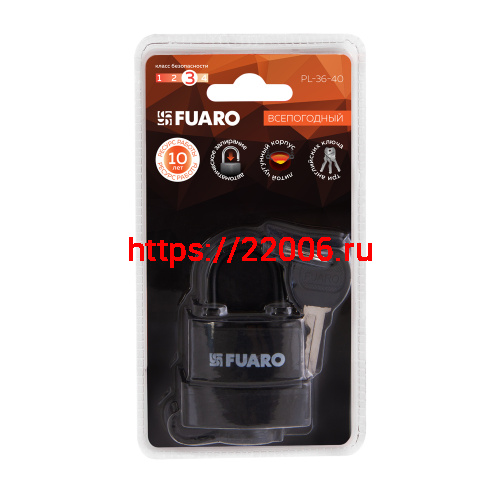 Замок Fuaro (Фуаро) навесной PL-WEATHER-3640 Black 3key (PL-3640) англ. фото 2 Замок Fuaro (Фуаро) навесной PL-WEATHER-3640 Black 3key (PL-3640) англ. фото 2
