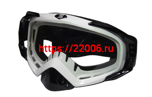 Очки мотокросс/спорт SCOUT (NK-1023) черн/белые, резинка с силиконом, цветн упаковка Очки мотокросс/спорт SCOUT (NK-1023) черн/белые, резинка с силиконом, цветн упаковка