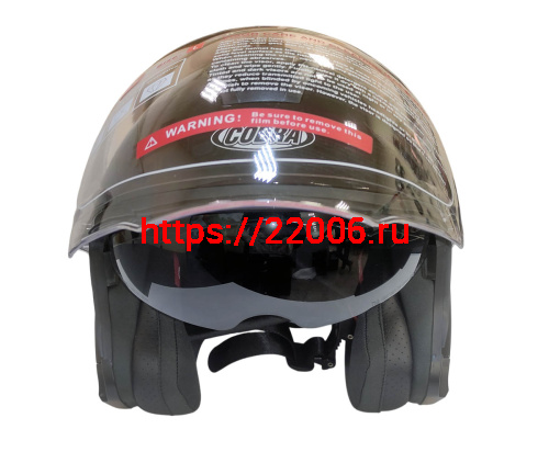 Шлем открытый COBRA EC H586, черный, размер S фото 2