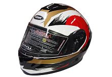 Шлем интеграл YM-831 "YAMAPA" CAT WHITE, BLUE YELLOW, размер  XL (прозрачный визор) NEW (6 шт. упак)