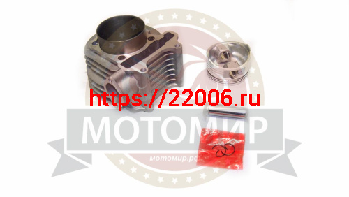 Цилиндр в сборе с поршнем 4-х такт.скут.(180см3) 63,00мм 163QMJ(цилиндр+поршень+палец D15mm+кольца) Цилиндр в сборе с поршнем 4-х такт.скут.(180см3) 63,00мм 163QMJ(цилиндр+поршень+палец D15mm+кольца)