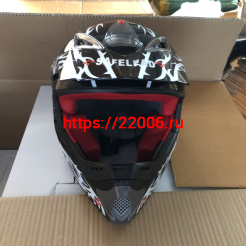 Шлем кроссовый "Safelead" HF-117 NEW черный (B04) размер XL фото 2 Шлем кроссовый "Safelead" HF-117 NEW черный (B04) размер XL фото 2