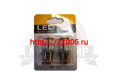 Лампа светодиодная (LED) 12V (BA15S) T15 13SMD 1156 красная Лампа светодиодная (LED) 12V (BA15S) T15 13SMD 1156 красная