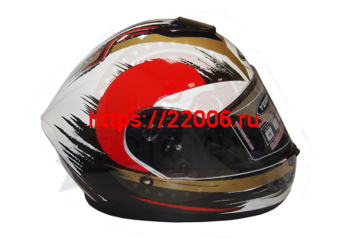 Шлем интеграл YM-831 "YAMAPA" CAT WHITE, BLUE YELLOW, размер S (прозрачный визор) NEW (6 шт. упак.) фото 2 Шлем интеграл YM-831 "YAMAPA" CAT WHITE, BLUE YELLOW, размер S (прозрачный визор) NEW (6 шт. упак.) фото 2