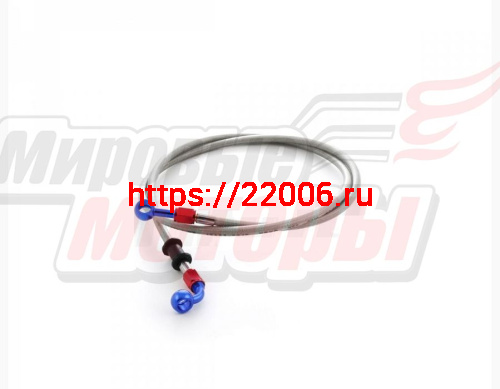 Шланг тормозной армированный L-1000 mm M10/прямой - M10/90° Шланг тормозной армированный L-1000 mm M10/прямой - M10/90°