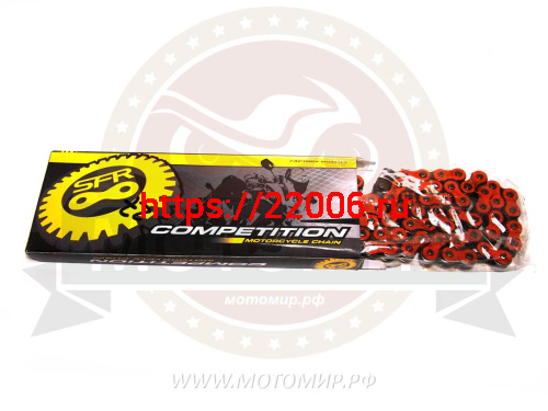 Цепь (420) SFR -100 зв. тюнинг в инд. упак.(коробка), цвет Оранжевый. (Альфа, Зодиак) (НАБОР) Цепь (420) SFR -100 зв. тюнинг в инд. упак.(коробка), цвет Оранжевый. (Альфа, Зодиак) (НАБОР)