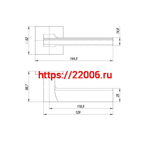 Ручка Punto (Пунто) раздельная K.ARC.Q52.BLADE SN-3 матовый никель фото 2 Ручка Punto (Пунто) раздельная K.ARC.Q52.BLADE SN-3 матовый никель фото 2