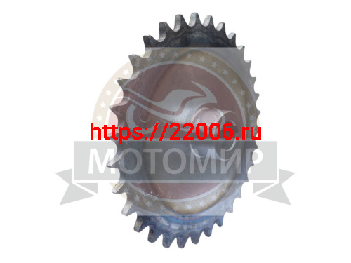 Звезда 32 зуб. (520) цепи, 15.875шаг, на вал d20мм, h26мм, шпонка 6мм, мотобуксировщик Звезда 32 зуб. (520) цепи, 15.875шаг, на вал d20мм, h26мм, шпонка 6мм, мотобуксировщик