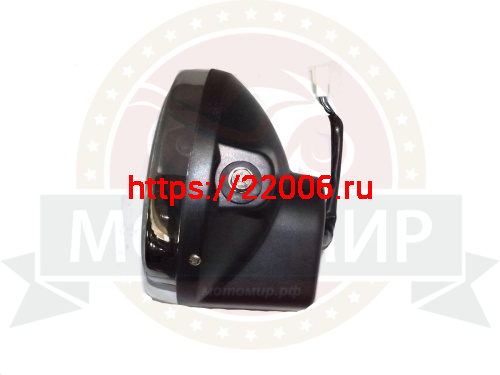 Фара трицикл АЯКС передняя, круглая в сборе фото 2