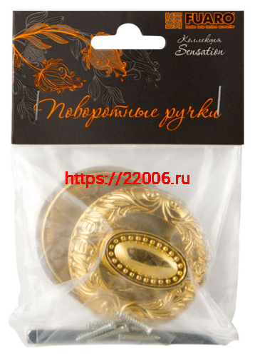 Накладка Fuaro (Фуаро) под цилиндр ET.R.SM58 (ET SM) GOLD-24 золото24К фото 2
