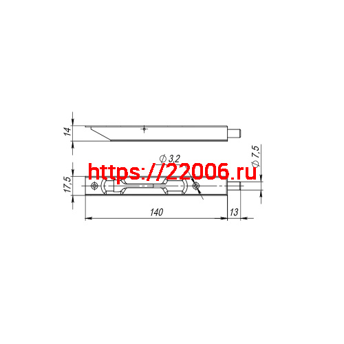 Упор Fuaro (Фуаро) дверной торцевой RIGEL16-140 (FB 140-16) WH-19 белый фото 2