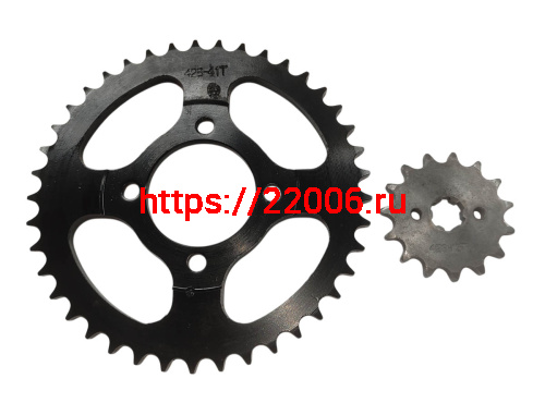 Венец (Z41) 428 (d54mm - 4 x 49mm) Альфа + Звезда (Z15) 428 (d14-17mm, 6 шлиц, 2х30) (компл)