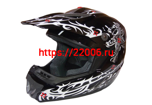 Шлем кроссовый "Safelead" HF-117 NEW черный (B04) размер XL Шлем кроссовый "Safelead" HF-117 NEW черный (B04) размер XL