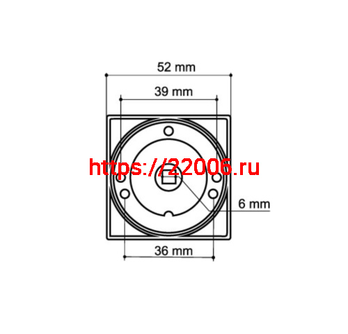 Ручка Armadillo (Армадилло) поворотная BK6.K.SQ52 (BK6/SQ) MWSC-33 итальянский тисненый фото 3