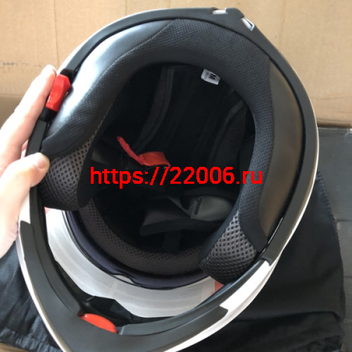 Шлем модуляр "Safelead" HF-118 (поднимается подбородок) NEW карбон (Y03) белый, размер M фото 4