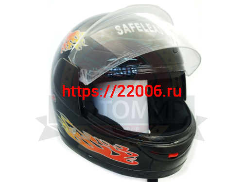 Шлем интеграл "Safelead" HF-908 (619) Детский E05 BLACK, TB-SILVER размер XL (16 шт.) фото 2 Шлем интеграл "Safelead" HF-908 (619) Детский E05 BLACK, TB-SILVER размер XL (16 шт.) фото 2