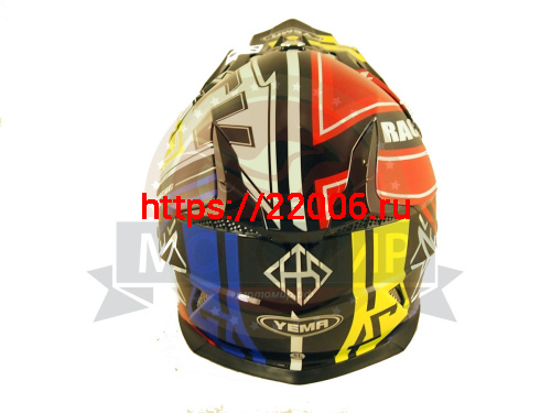 Шлем кроссовый YM-915 "YAMAPA", бело-синий, бело-красный, черно-желтый, размер XL фото 3 Шлем кроссовый YM-915 "YAMAPA", бело-синий, бело-красный, черно-желтый, размер XL фото 3