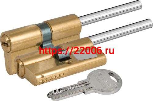 Цилиндровый механизм Kale kilit (Кале килит) под вертушку (дл.шток) 164 SX/81 (45+10+26) mm латунь 5 кл.