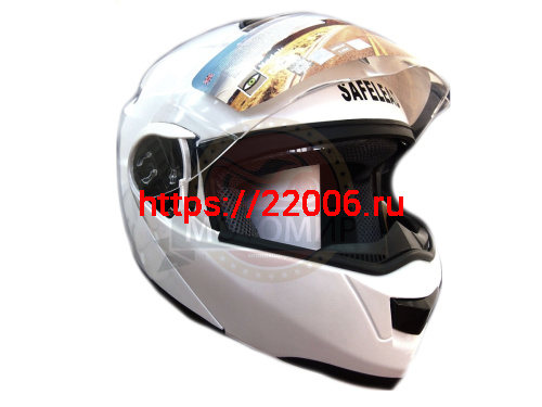 Шлем модуляр "Safelead" HF-119 TRANSFORMER с встр. очками, черный, серебристый размер S Шлем модуляр "Safelead" HF-119 TRANSFORMER с встр. очками, черный, серебристый размер S