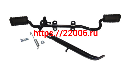 Подножка водителя центральная RUBIKON SPORT с изгибом под глушит.(с подставкой боковой) (НАБОР) Подножка водителя центральная RUBIKON SPORT с изгибом под глушит.(с подставкой боковой) (НАБОР)