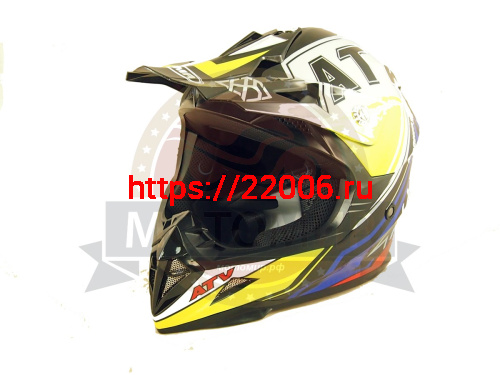 Шлем кроссовый YM-915 "YAMAPA", бело-синий, бело-красный, черно-желтый, размер XL Шлем кроссовый YM-915 "YAMAPA", бело-синий, бело-красный, черно-желтый, размер XL