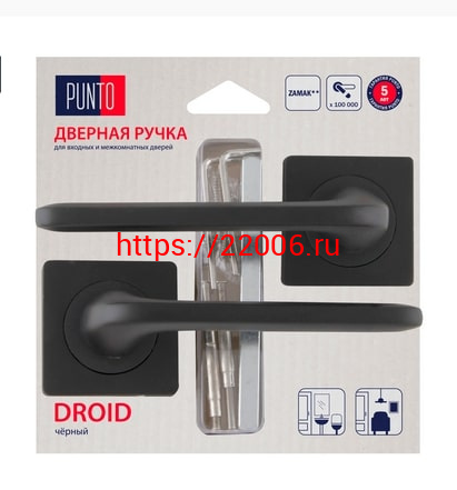 Ручка Punto (Пунто) раздельная DROID ZQ/HD BL-24 черный Ручка Punto (Пунто) раздельная DROID ZQ/HD BL-24 черный