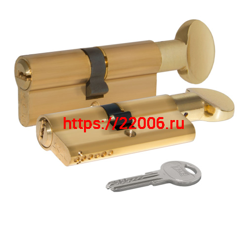 Цилиндровый механизм Kale kilit (Кале килит) с вертушкой 164 SM/90 (40+10+40) mm латунь 5 кл.